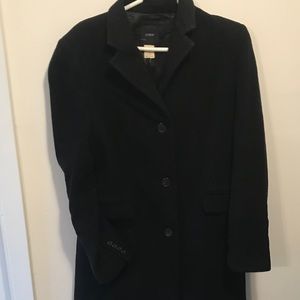 🆑⬇️j.Crew long black coat 🧥